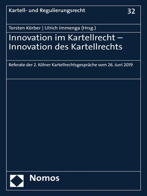 cover image of Innovation im Kartellrecht--Innovation des Kartellrechts